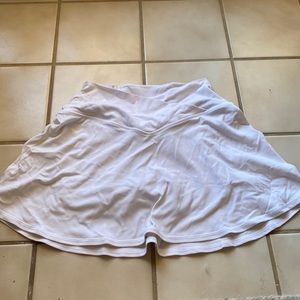 white cross body skirt